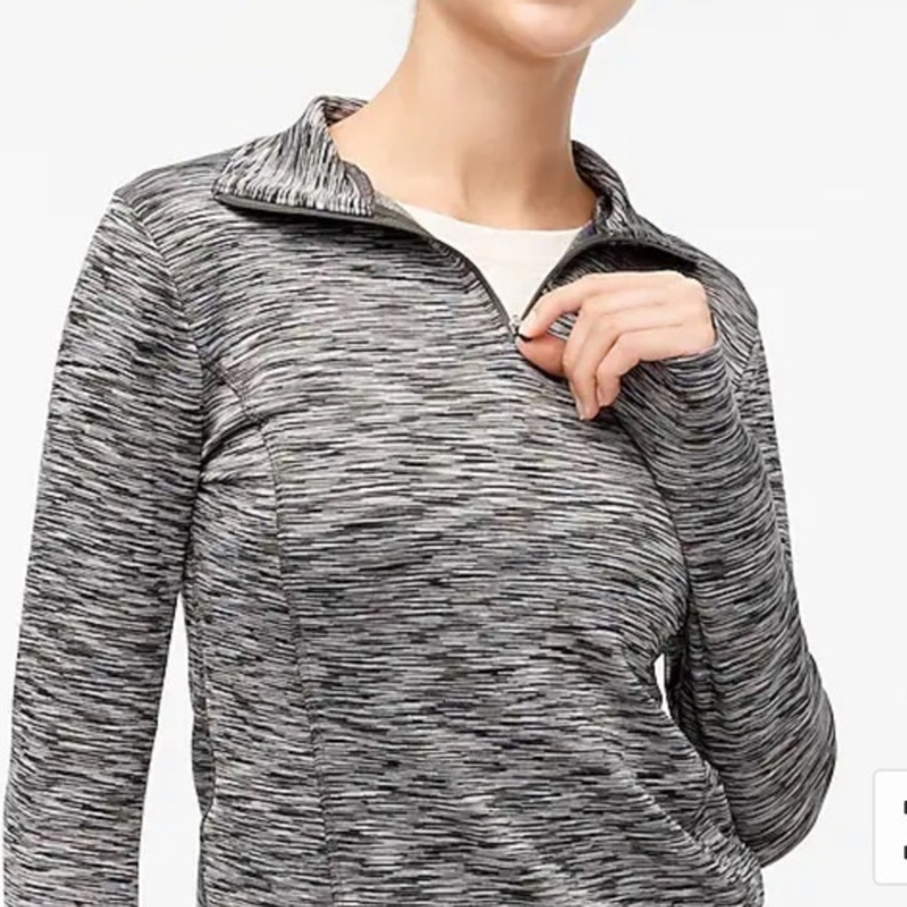 NWT J. Crew Space Dyed Half Zip Pullover Size L